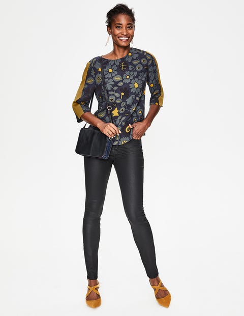 Leonora Top - Navy and Trumpet, Bloom Leonora Top - Navy and Trumpet, Bloom