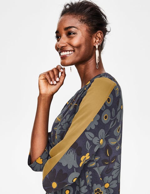Leonora Top - Navy and Trumpet, Bloom Leonora Top - Navy and Trumpet, Bloom