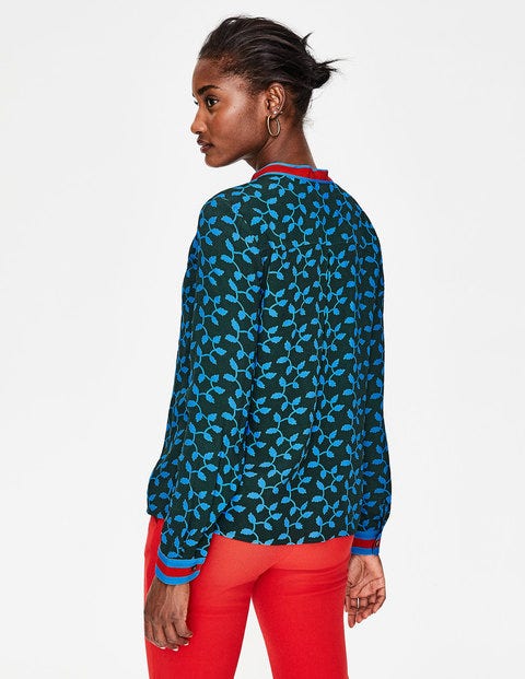 Riley Blouse - Chatsworth Green, Trellis Riley Blouse - Chatsworth Green, Trellis