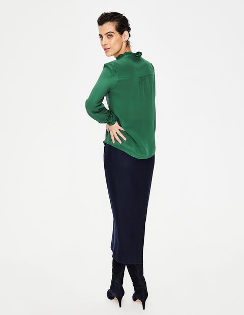 Chemise Romaine En Soie - Vert amazonien Chemise Romaine En Soie - Vert amazonien