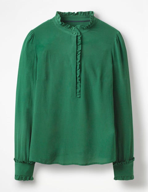 Chemise Romaine En Soie - Vert amazonien Chemise Romaine En Soie - Vert amazonien