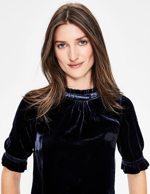Adora Velvet Top - Whale Grey Adora Velvet Top - Whale Grey