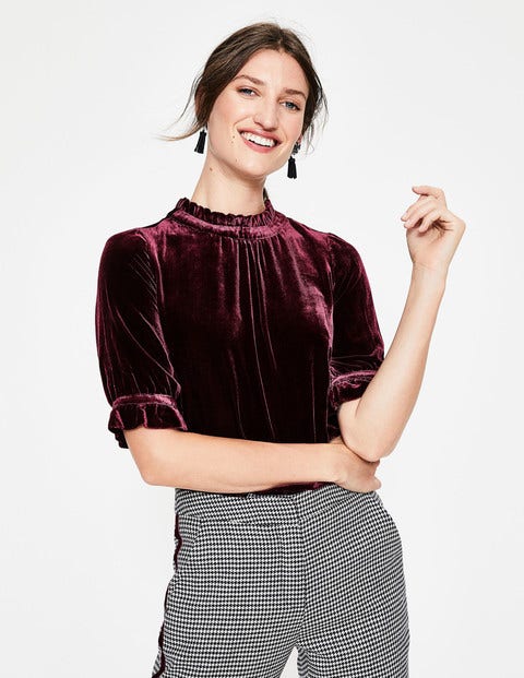 Adora Velvet Top - Mulled Wine Adora Velvet Top - Mulled Wine