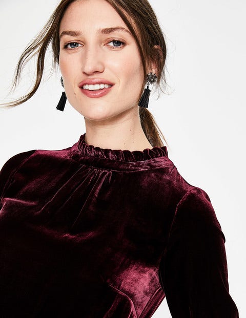 Adora Velvet Top - Mulled Wine Adora Velvet Top - Mulled Wine