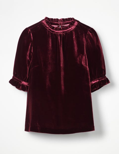Adora Velvet Top - Mulled Wine Adora Velvet Top - Mulled Wine