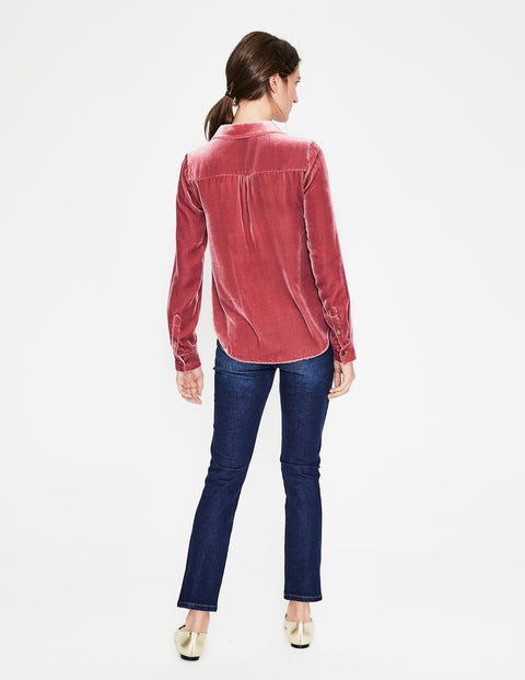Kristen Velvet Shirt - Blush Kristen Velvet Shirt - Blush