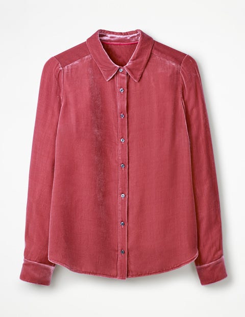 Kristen Velvet Shirt - Blush Kristen Velvet Shirt - Blush