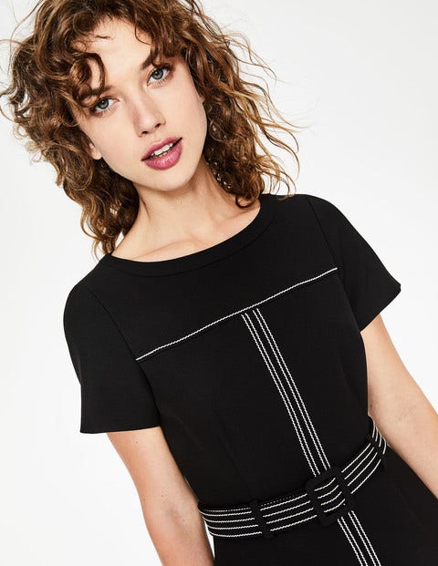 Anita Stitch Detail Dress - Black Anita Stitch Detail Dress - Black