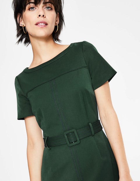 Anita Stitch Detail Dress - Chatsworth Green Anita Stitch Detail Dress - Chatsworth Green