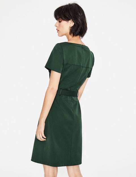 Anita Stitch Detail Dress - Chatsworth Green Anita Stitch Detail Dress - Chatsworth Green