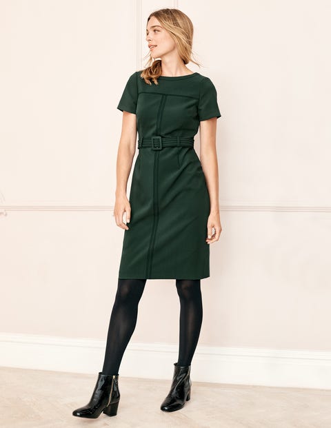 Anita Stitch Detail Dress - Chatsworth Green Anita Stitch Detail Dress - Chatsworth Green