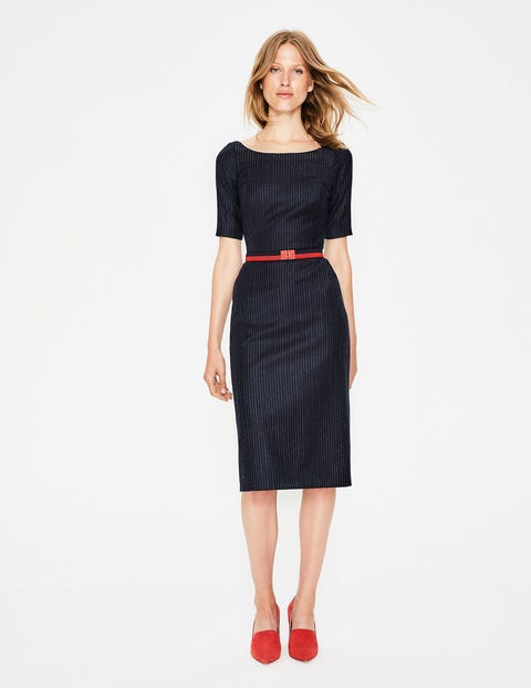 Cresswell Pinstripe Dress - Navy Pinstripe Cresswell Pinstripe Dress - Navy Pinstripe