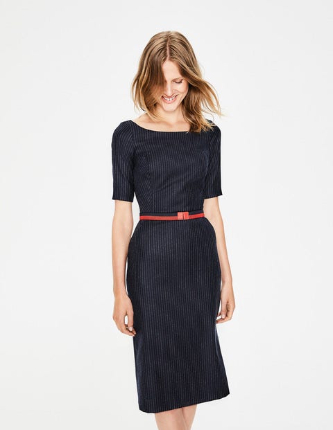 Cresswell Pinstripe Dress - Navy Pinstripe Cresswell Pinstripe Dress - Navy Pinstripe