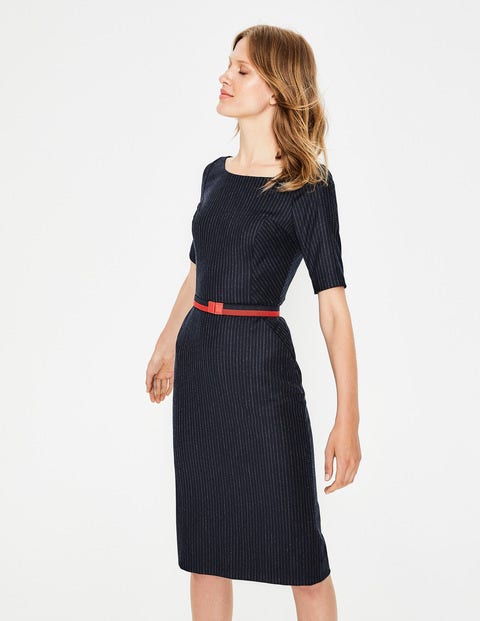 Cresswell Pinstripe Dress - Navy Pinstripe Cresswell Pinstripe Dress - Navy Pinstripe