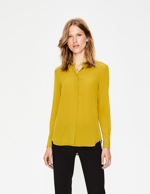 Silk Shirt - Hot Mustard Silk Shirt - Hot Mustard