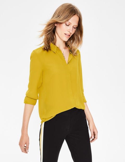 Silk Shirt - Hot Mustard Silk Shirt - Hot Mustard