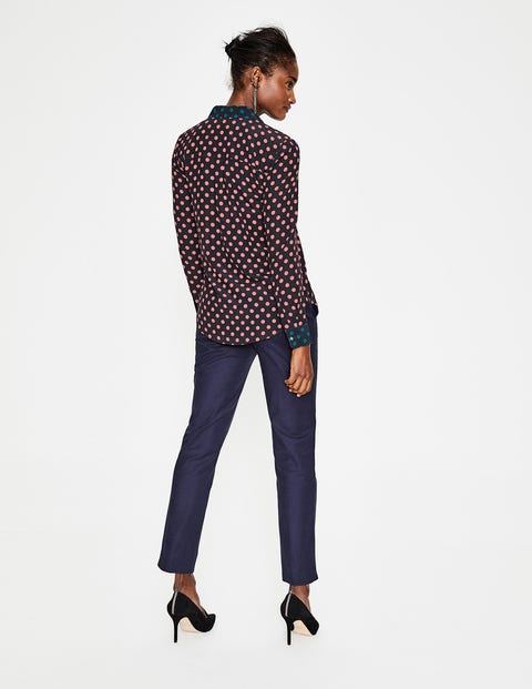 Silk Shirt - Blush Regular Spot Silk Shirt - Blush Regular Spot