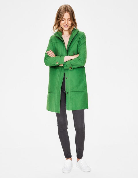 Duffle-Coat En Velours De Coton - Vert intense Duffle-Coat En Velours De Coton - Vert intense