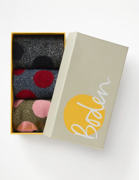 Three Pack Ankle Socks - Sparkle Spot Three Pack Ankle Socks - Sparkle Spot