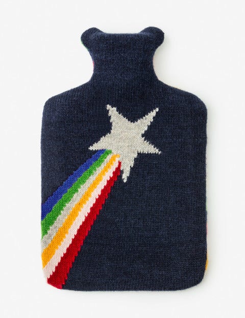 Fun Hot Water Bottle - Navy Shooting Star Fun Hot Water Bottle - Navy Shooting Star