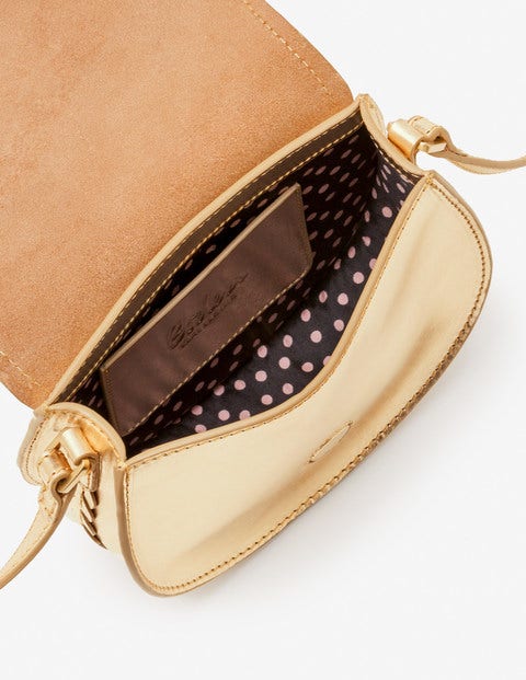 Lingfield Mini Saddle Bag - Gold Metallic Lingfield Mini Saddle Bag - Gold Metallic