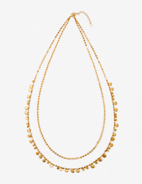 Dainty Disc Longline Necklace - Gold Metallic Dainty Disc Longline Necklace - Gold Metallic