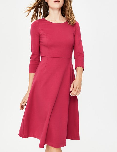 boden red dress with sleeves