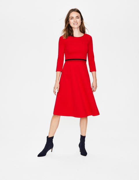 Irene Ponte Dress - Post Box Red Irene Ponte Dress - Post Box Red