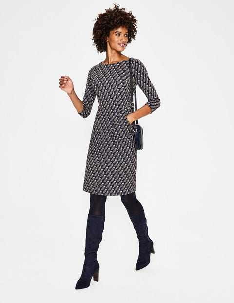 Penny Jersey Dress - Navy Regal Owl Penny Jersey Dress - Navy Regal Owl