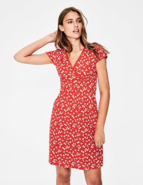 Casual Jersey Dress - Red Pop/Chalky Pink Cherry Casual Jersey Dress - Red Pop/Chalky Pink Cherry