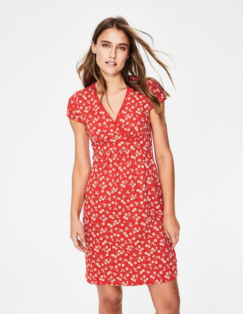 Casual Jersey Dress - Red Pop/Chalky Pink Cherry Casual Jersey Dress - Red Pop/Chalky Pink Cherry