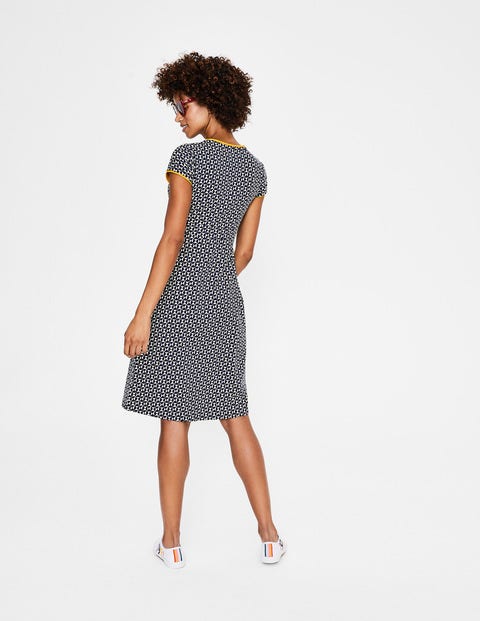 casual navy dress