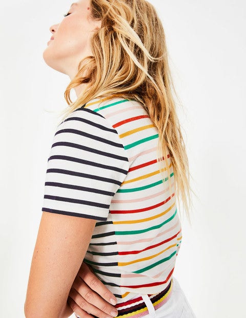 Short Sleeve Breton - Ivory/Navy Multi Stripe Short Sleeve Breton - Ivory/Navy Multi Stripe