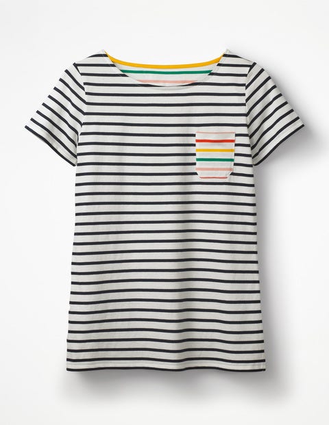 Short Sleeve Breton - Ivory/Navy Multi Stripe Short Sleeve Breton - Ivory/Navy Multi Stripe