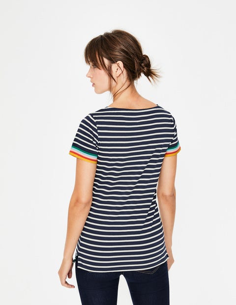Short Sleeve Breton - Navy Multi Cuff Short Sleeve Breton - Navy Multi Cuff