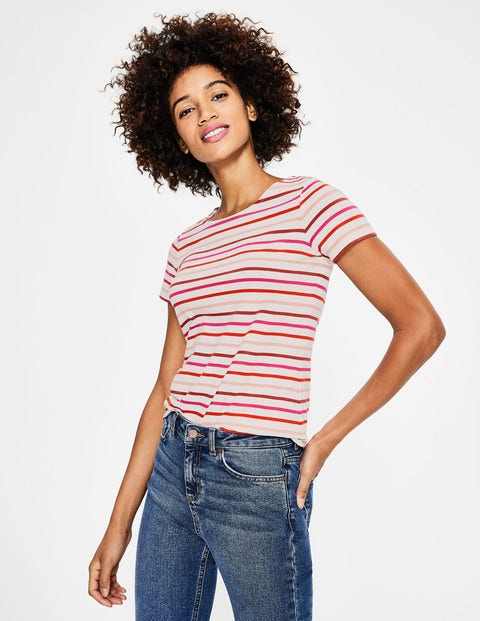 Short Sleeve Breton - Rouge/Chalky Pink Multi Short Sleeve Breton - Rouge/Chalky Pink Multi