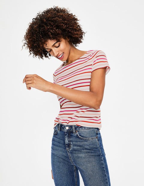 Short Sleeve Breton - Rouge/Chalky Pink Multi Short Sleeve Breton - Rouge/Chalky Pink Multi