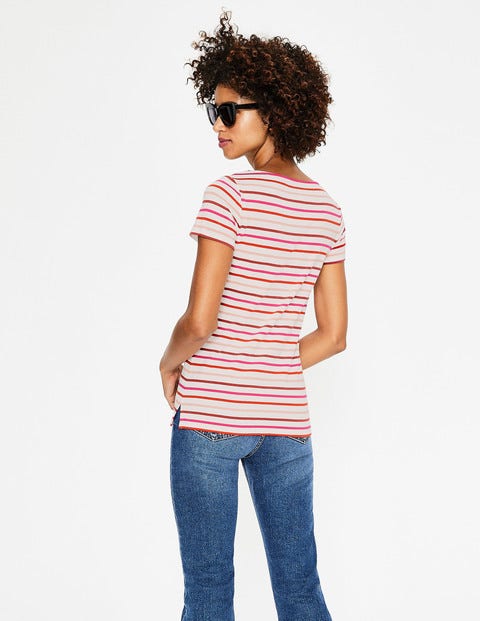 Short Sleeve Breton - Rouge/Chalky Pink Multi Short Sleeve Breton - Rouge/Chalky Pink Multi