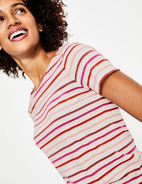 Short Sleeve Breton - Rouge/Chalky Pink Multi Short Sleeve Breton - Rouge/Chalky Pink Multi