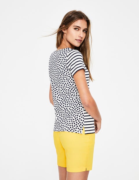 Short Sleeve Breton - Ivory/Navy Pocket Spot Short Sleeve Breton - Ivory/Navy Pocket Spot