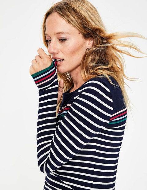 Long Sleeve Breton - French Navy Multi Stripe Long Sleeve Breton - French Navy Multi Stripe