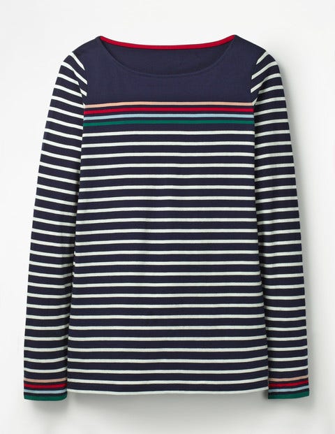 Long Sleeve Breton - French Navy Multi Stripe Long Sleeve Breton - French Navy Multi Stripe