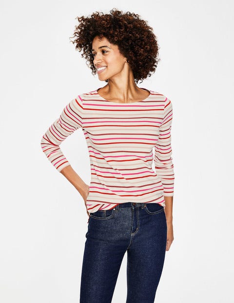 Long Sleeve Breton - Rouge/Chalky Pink Multi Long Sleeve Breton - Rouge/Chalky Pink Multi