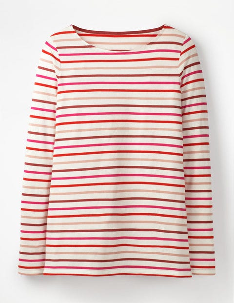 Long Sleeve Breton - Rouge/Chalky Pink Multi Long Sleeve Breton - Rouge/Chalky Pink Multi