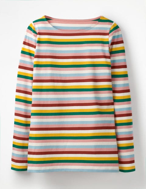 Long Sleeve Breton - Conker/Mustard Multi Stripe Long Sleeve Breton - Conker/Mustard Multi Stripe