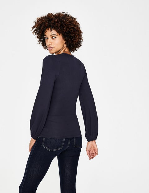 Elodie Wrap Top - Navy Elodie Wrap Top - Navy