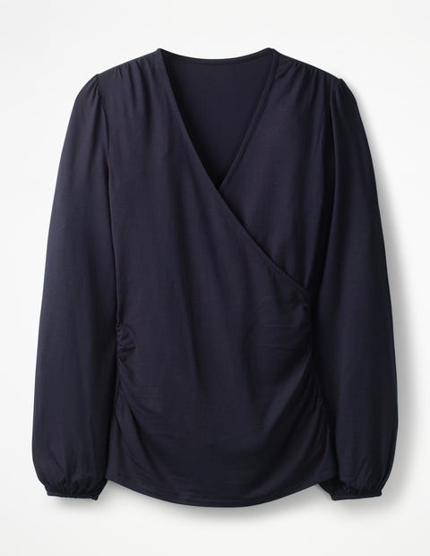 Elodie Wrap Top - Navy Elodie Wrap Top - Navy