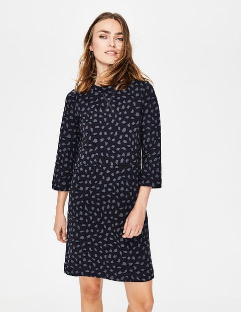 Livia Sweatshirt Dress - Whale Grey Leopard Livia Sweatshirt Dress - Whale Grey Leopard