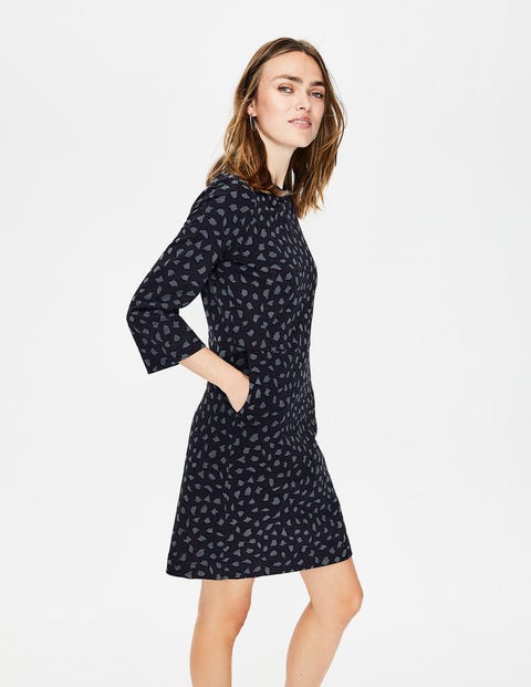 Livia Sweatshirt Dress - Whale Grey Leopard Livia Sweatshirt Dress - Whale Grey Leopard