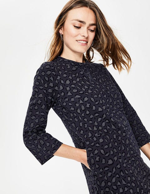 Livia Sweatshirt Dress - Whale Grey Leopard Livia Sweatshirt Dress - Whale Grey Leopard